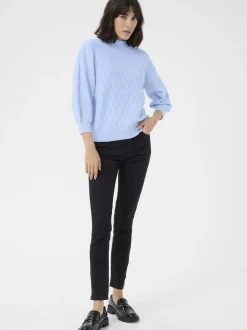 Kaffe Damen Strickpullover KArita in blau