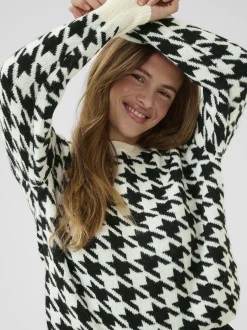 Kaffe Damen Strickpullover KAcarol in weiß