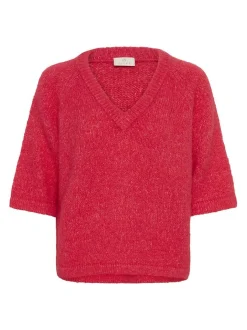 Kaffe Damen Strickpullover KAemilie in himbeer