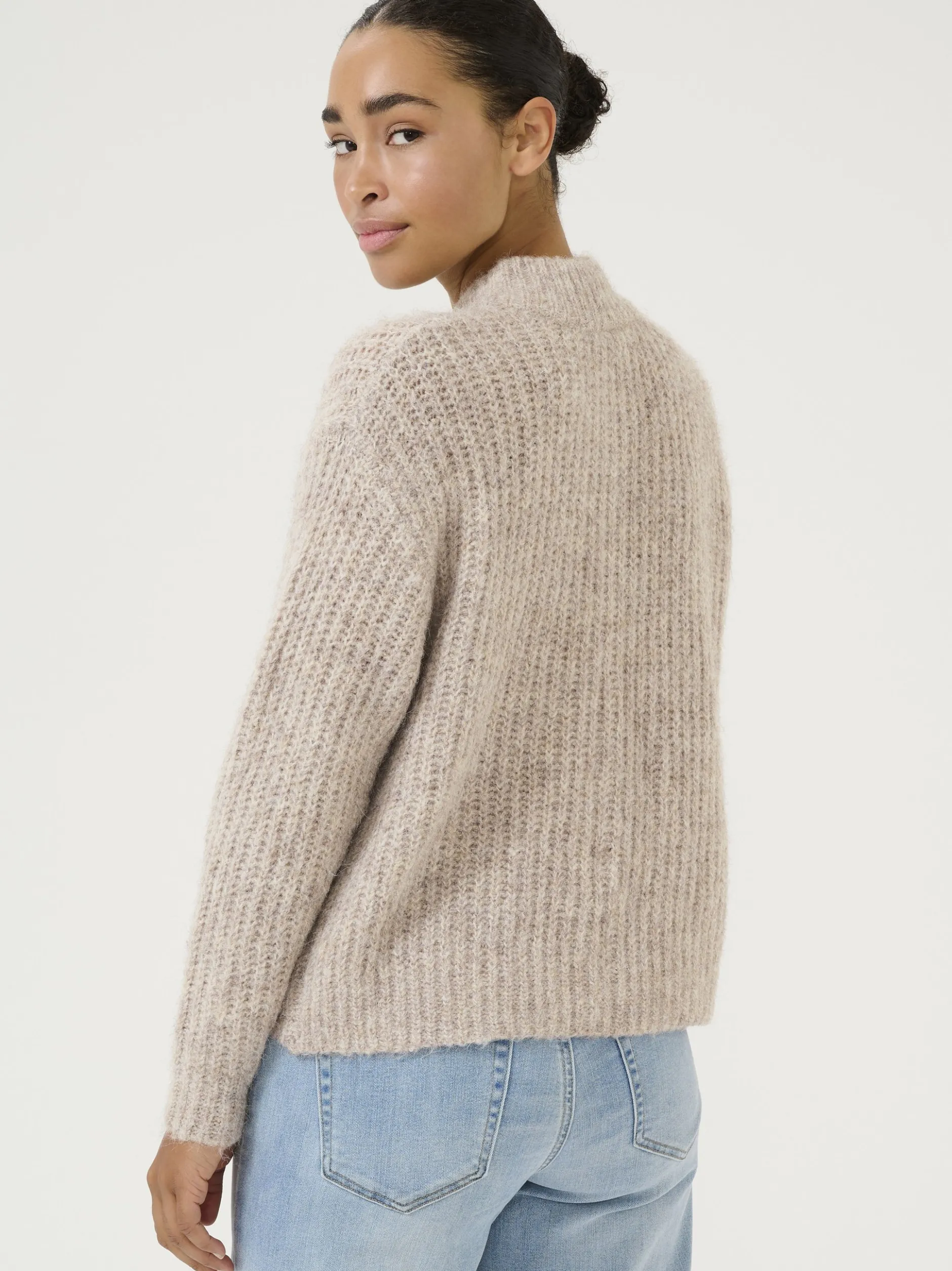 Kaffe Damen Strickpullover KAane in braun