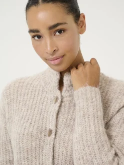 Kaffe Damen Strickpullover KAane in braun