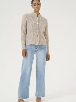 Kaffe Damen Strickpullover KAane in braun