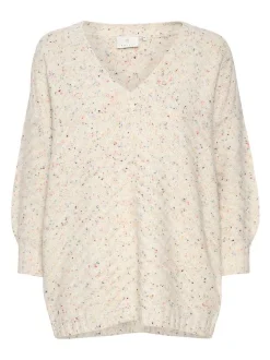 Kaffe Damen Strickpullover KApaige in beige