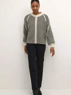 Kaffe Damen Strickpullover KAvera in beige