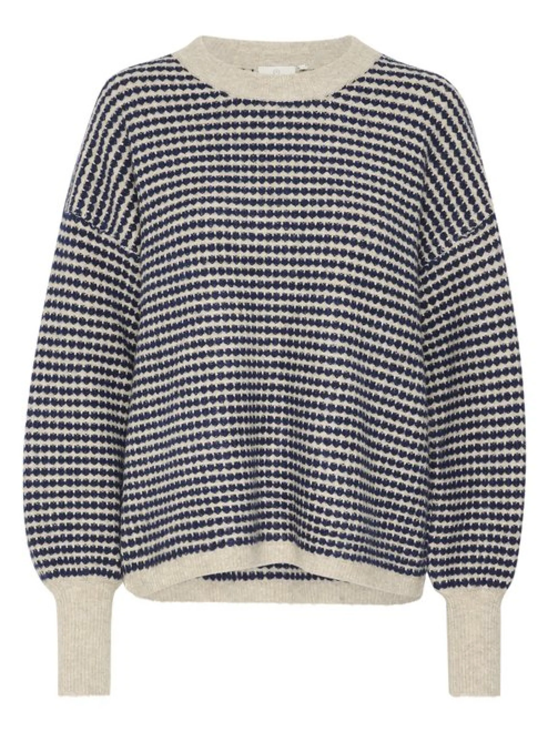 Kaffe Damen Strickpullover KAellery in beige marine