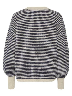 Kaffe Damen Strickpullover KAellery in beige marine