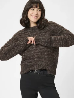 Kaffe Damen Strickpullover KAmarena in mocca