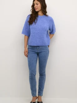 Kaffe Damen Strickpullover KAemilie in blau