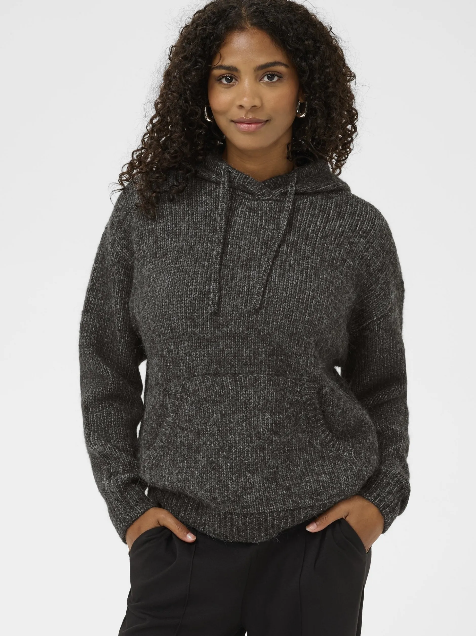 Kaffe Damen Strickpullover KAuma in grau