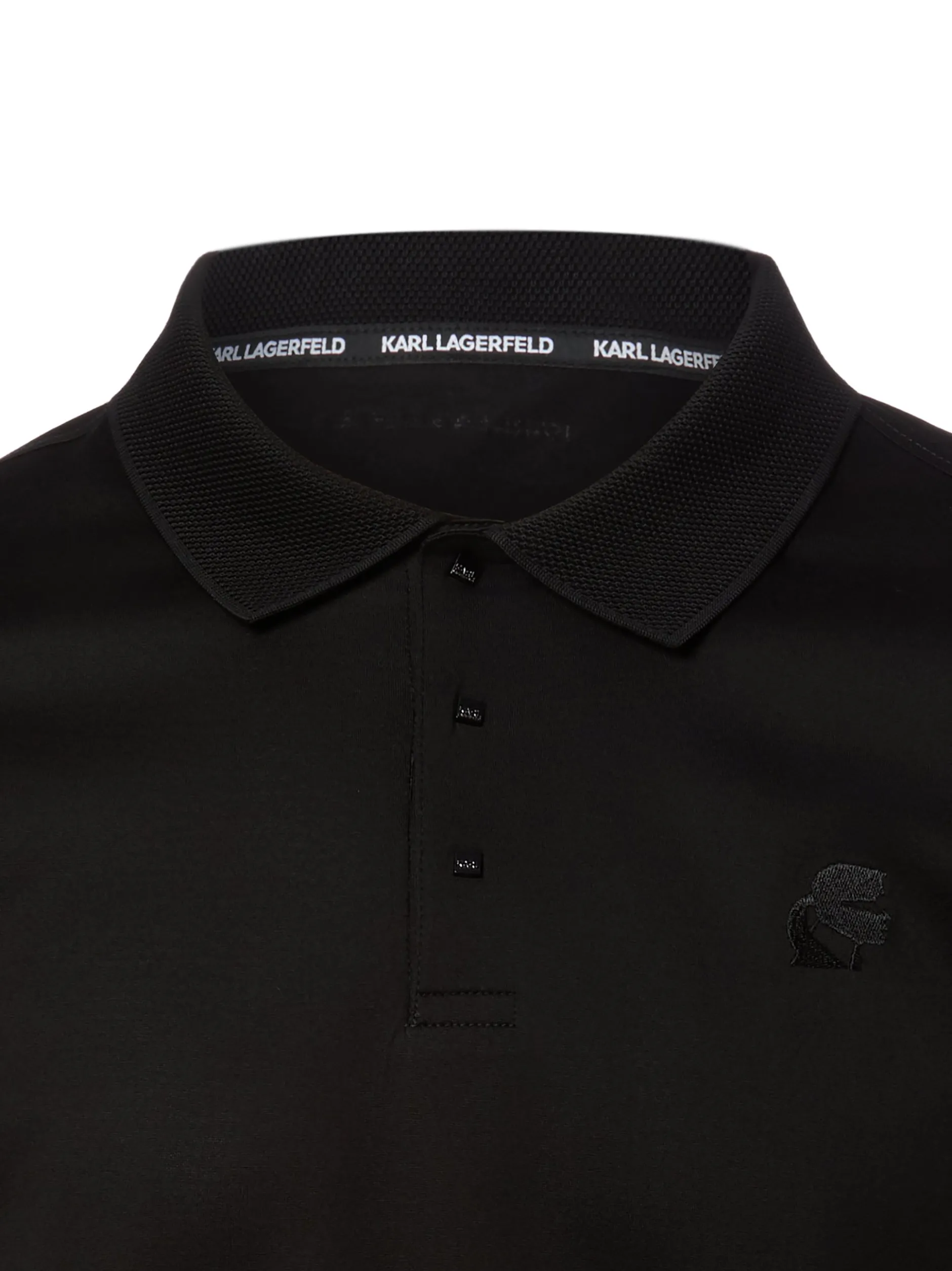 KARL LAGERFELD Herren Poloshirt in schwarz