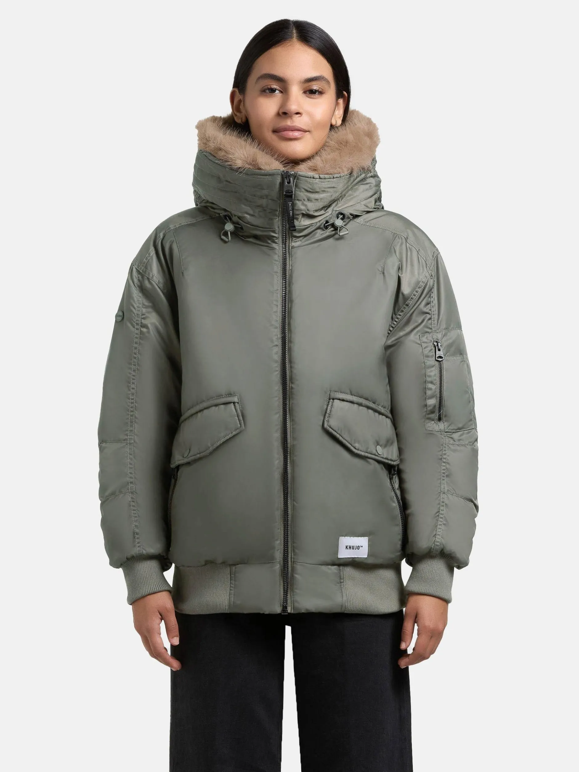 Khujo Damen Bomberjacke - Cela in grün