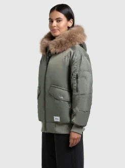 Khujo Damen Bomberjacke - Cela in grün