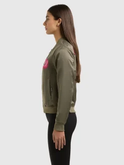 Khujo Damen Collegejacke - Ruby in grün
