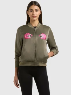 Khujo Damen Collegejacke - Ruby in grün