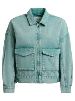 Khujo Damen Jeansjacke - Nelina in grün