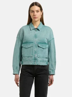 Khujo Damen Jeansjacke - Nelina in grün