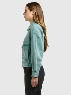 Khujo Damen Jeansjacke - Nelina in grün