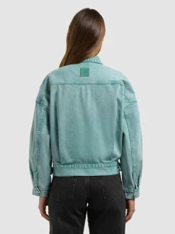 Khujo Damen Jeansjacke - Nelina in grün