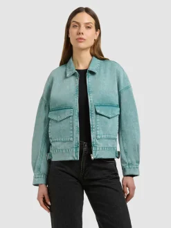 Khujo Damen Jeansjacke - Nelina in grün