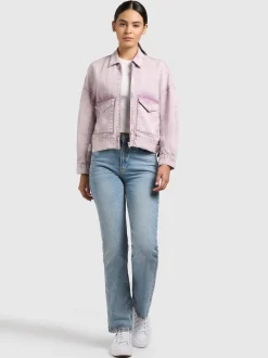 Khujo Damen Jeansjacke - Nelina in lila