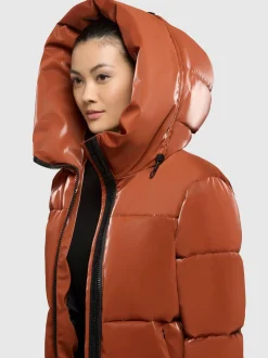 Khujo Damen Steppjacke - Audrey Shiny in terra