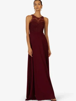 Kraimod Damen Abendkleid in bordeaux - Länge: lang