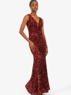 Kraimod Damen Abendkleid in bordeaux - Länge: lang