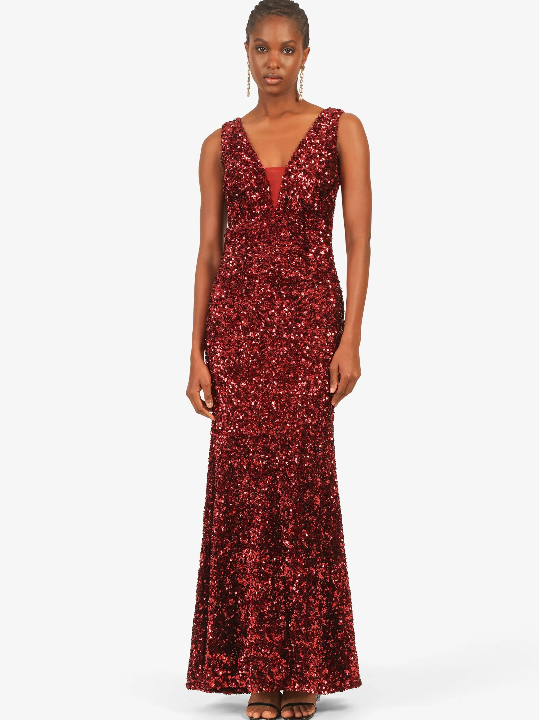 Kraimod Damen Abendkleid in bordeaux - Länge: lang