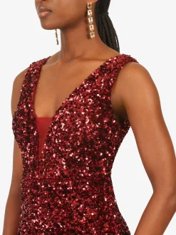 Kraimod Damen Abendkleid in bordeaux - Länge: lang