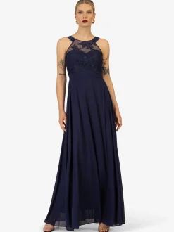 Kraimod Damen Abendkleid in marine - Ausschnitt: U-Boot