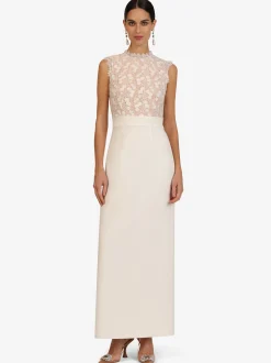 Kraimod Damen Abendkleid in nude - Ausschnitt: Rundhals