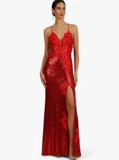 Kraimod Damen Abendkleid in rot - Länge: lang