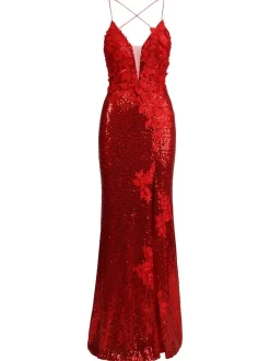 Kraimod Damen Abendkleid in rot - Länge: lang