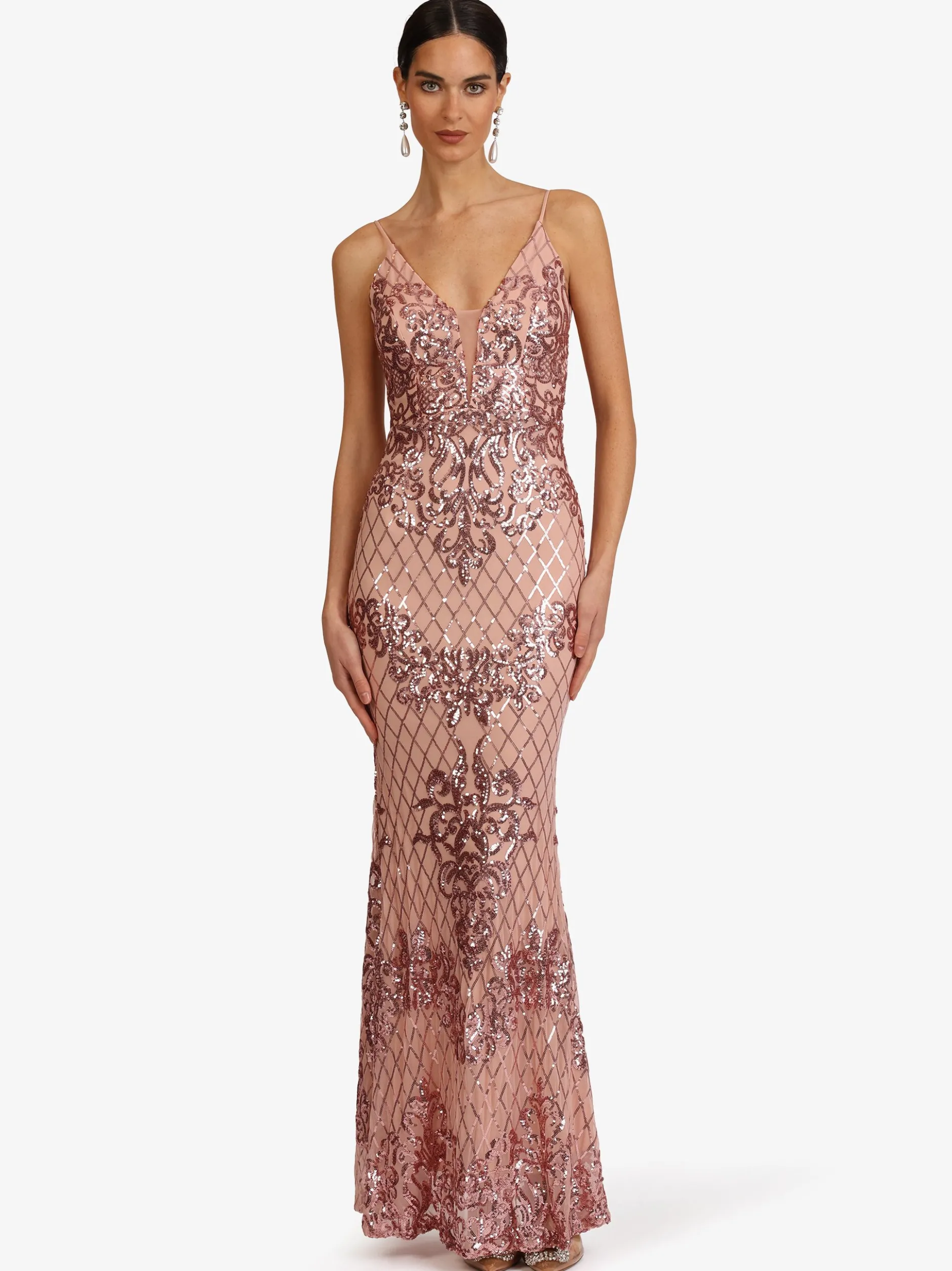 Kraimod Damen Abendkleid in rosa - Länge: lang