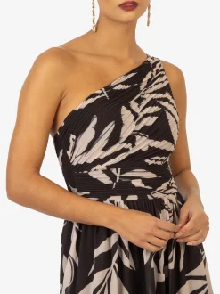 Kraimod Damen Abendkleid in schwarz beige - Länge: lang
