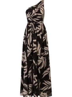 Kraimod Damen Abendkleid in schwarz beige - Länge: lang