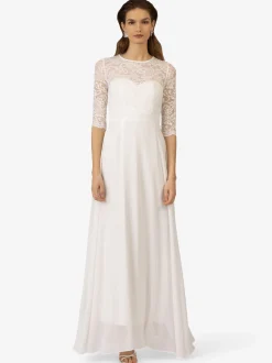 Kraimod Damen Abendkleid in weiß - Ausschnitt: Rundhals