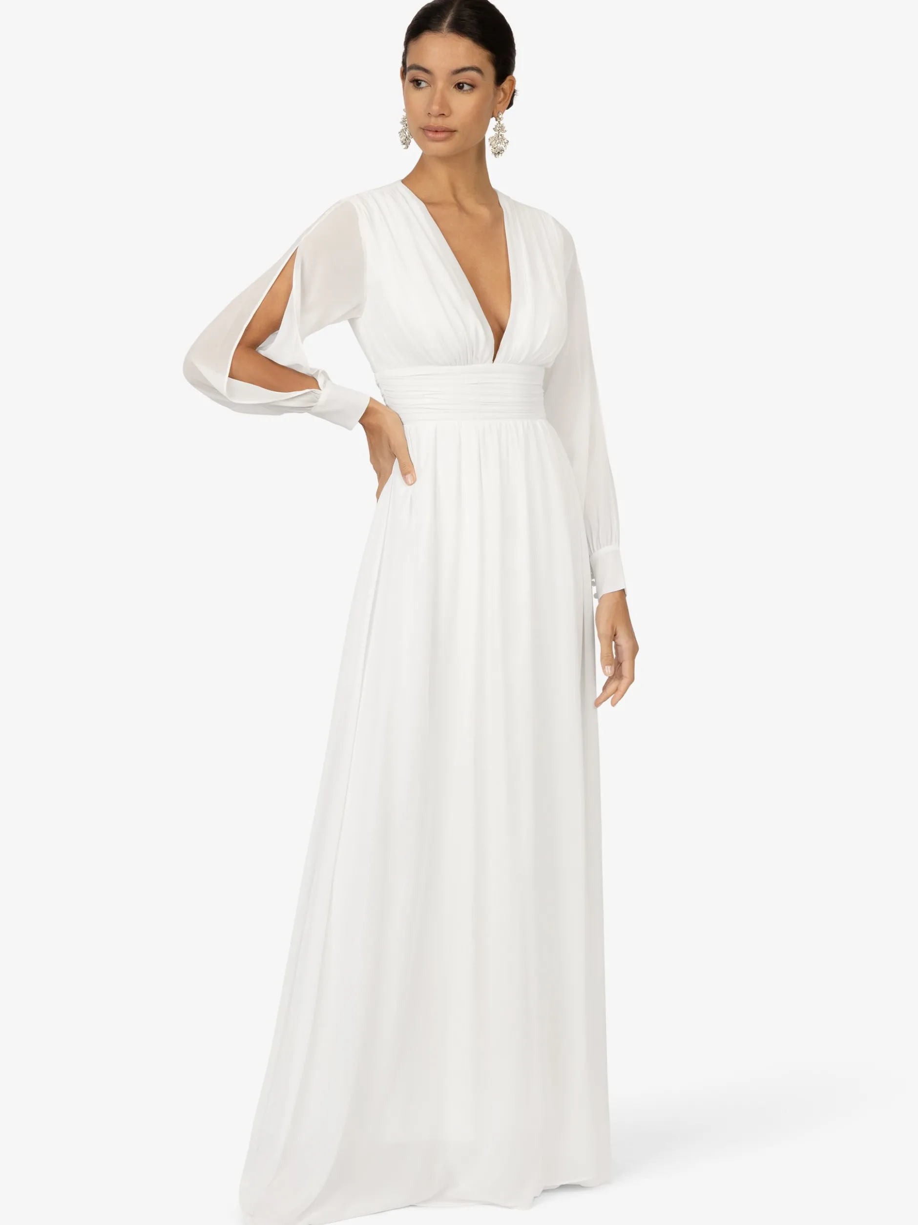 Kraimod Damen Abendkleid in weiß - Länge: lang