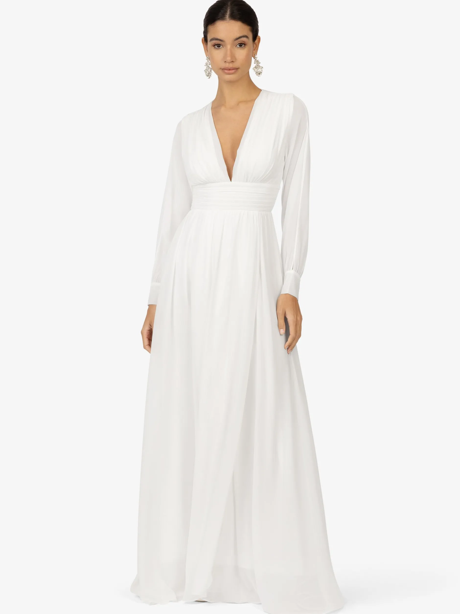 Kraimod Damen Abendkleid in weiß - Länge: lang