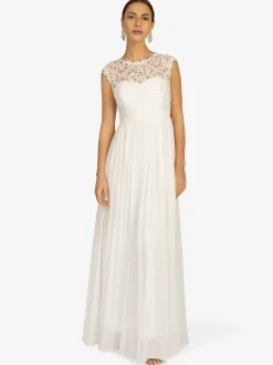 Kraimod Damen Abendkleid in weiß - Ausschnitt: Rundhals
