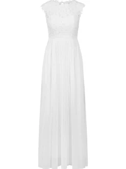 Kraimod Damen Abendkleid in weiß - Ausschnitt: Rundhals