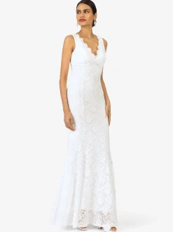 Kraimod Damen Abendkleid in weiß - Länge: lang