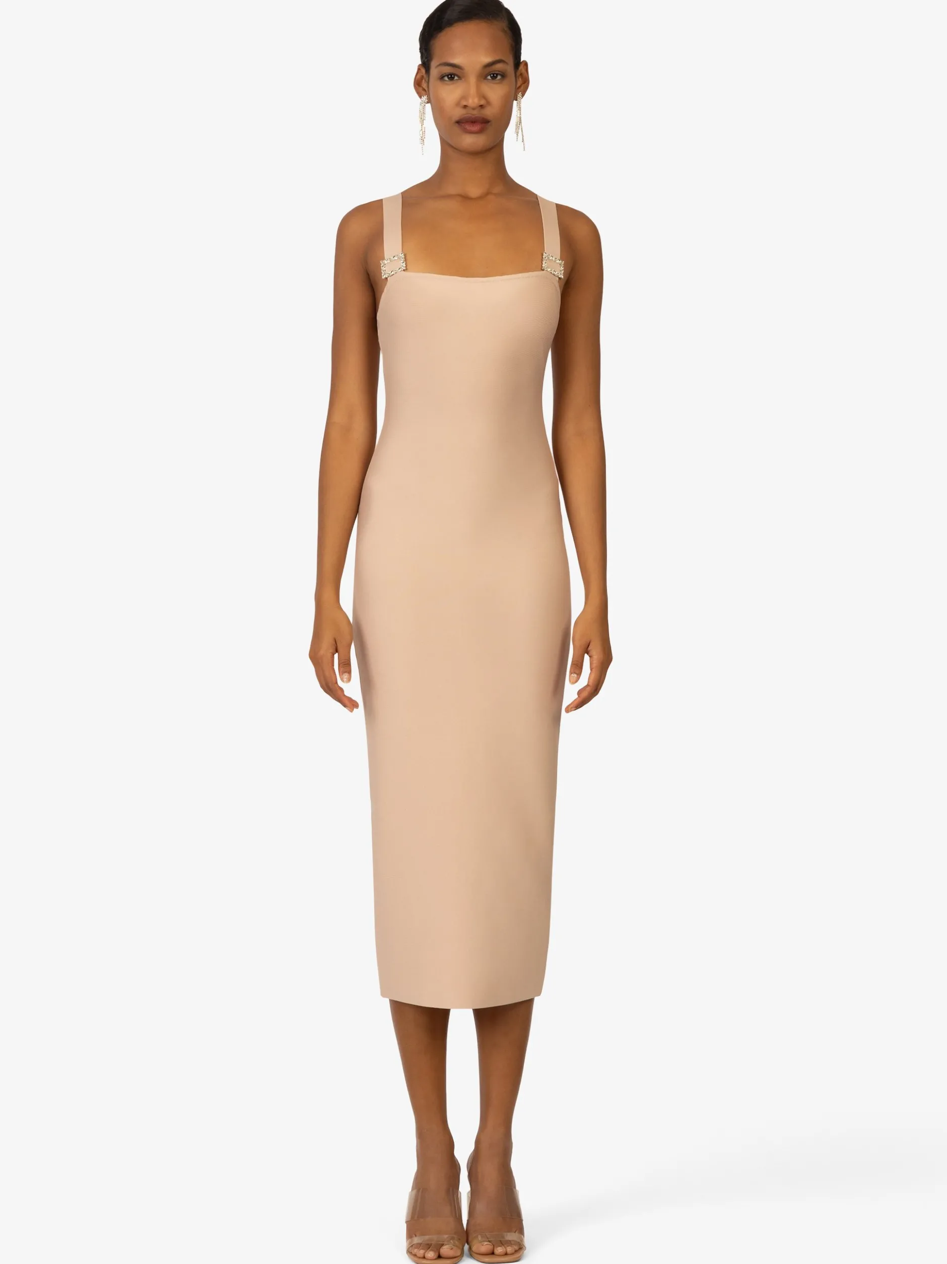 Kraimod Damen Bandagekleid in beige - Ausschnitt: Karree