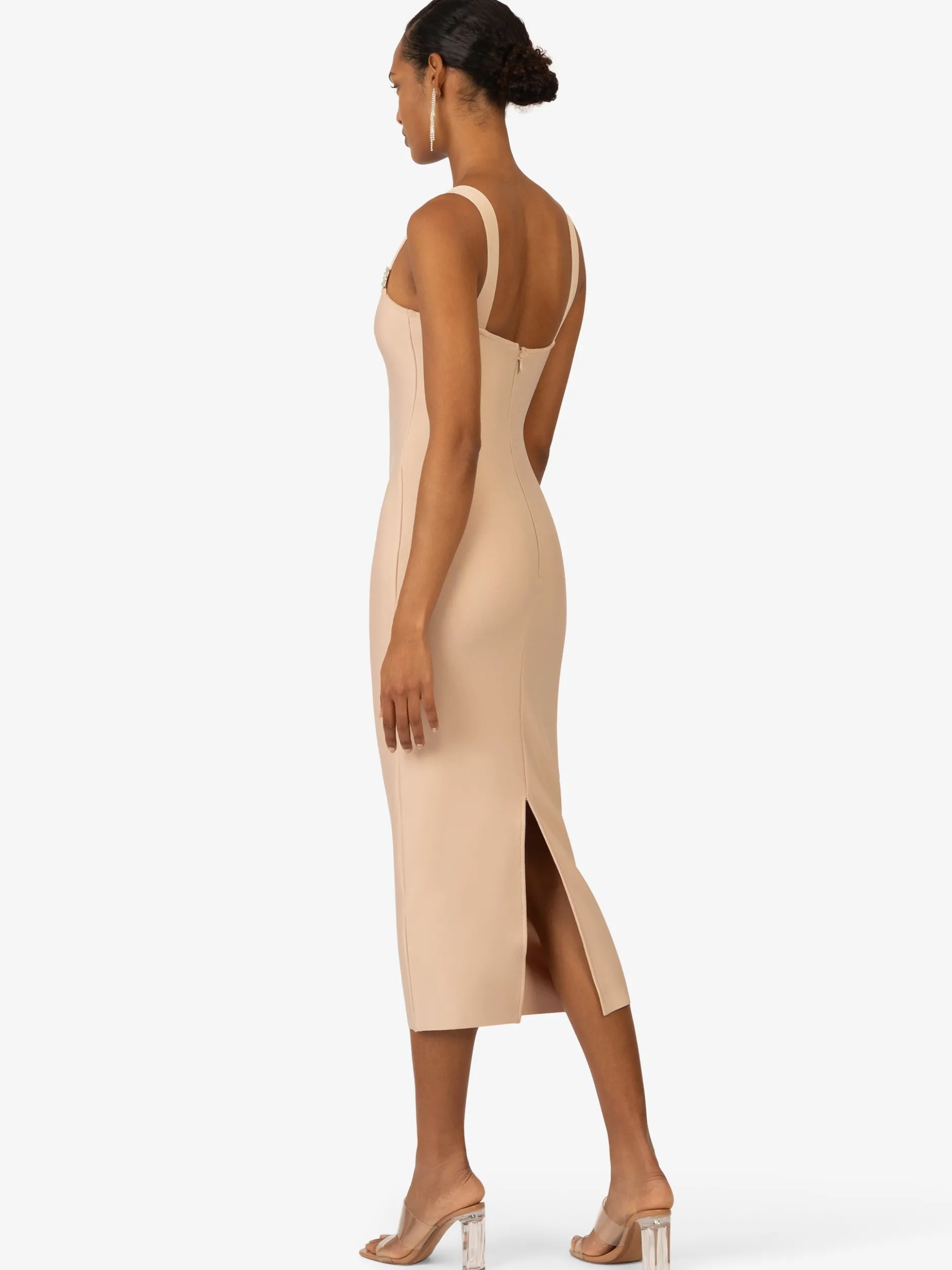 Kraimod Damen Bandagekleid in beige - Ausschnitt: Karree