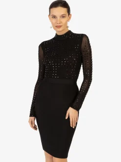 Kraimod Damen Bodycon Kleid in schwarz - Länge: mittel