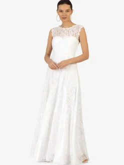 Kraimod Damen Brautkleid in weiß - Ausschnitt: U-Boot