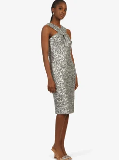 Kraimod Damen Cocktailkleid in silber - Länge: mittel