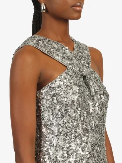 Kraimod Damen Cocktailkleid in silber - Länge: mittel