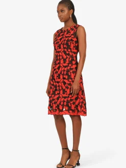Kraimod Damen Cocktailkleid in rot schwarz