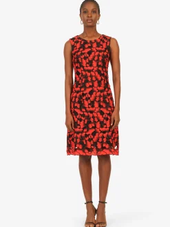 Kraimod Damen Cocktailkleid in rot schwarz